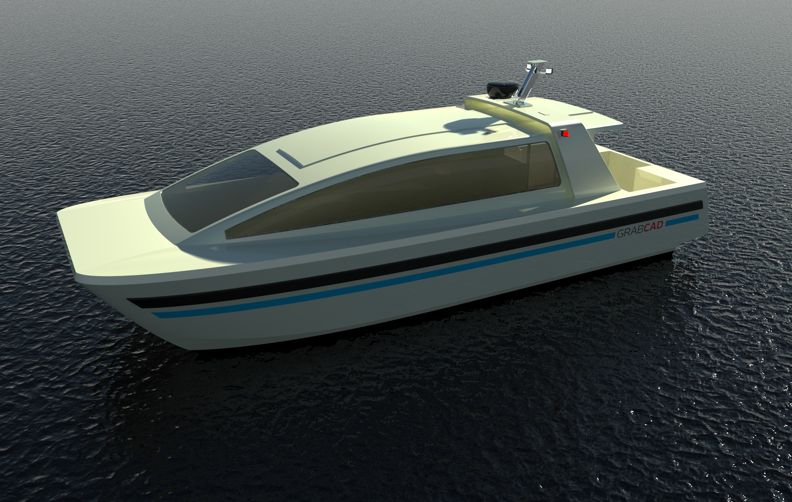 10米双体快艇简易模型